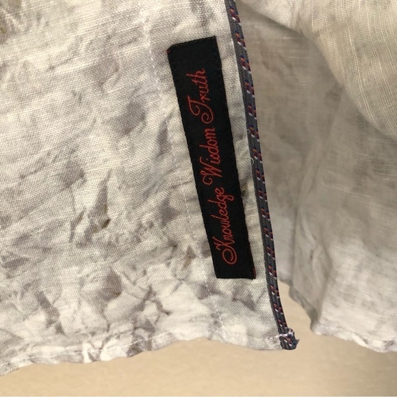 Robert Graham Marbella Short Sleeve Linen Blend Button-Up Shirt NWOT Plus Sz 3XL - Picture 10 of 16